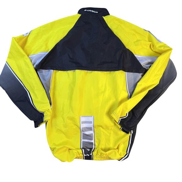 Assos Jacket Mens XL Yellow Black Cycling Windbreaker Reflective Swiss Made - Picture 3 of 12